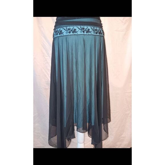 Trixxi Vintage Y2K Asymmetrical Beaded Midi Dress - Picture 5 of 6
